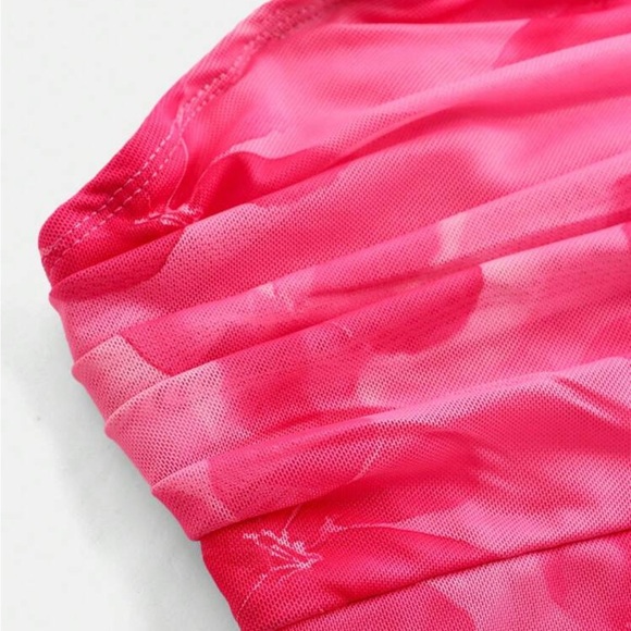 Floral Pink Strapless Top - Picture 5 of 5